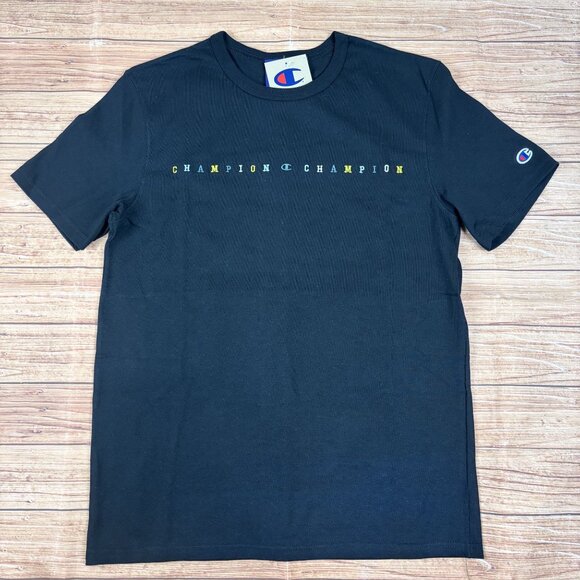 Champion Mens Black T-Shirt  Medium Heritage Heavyweight Fabric - Picture 1 of 10